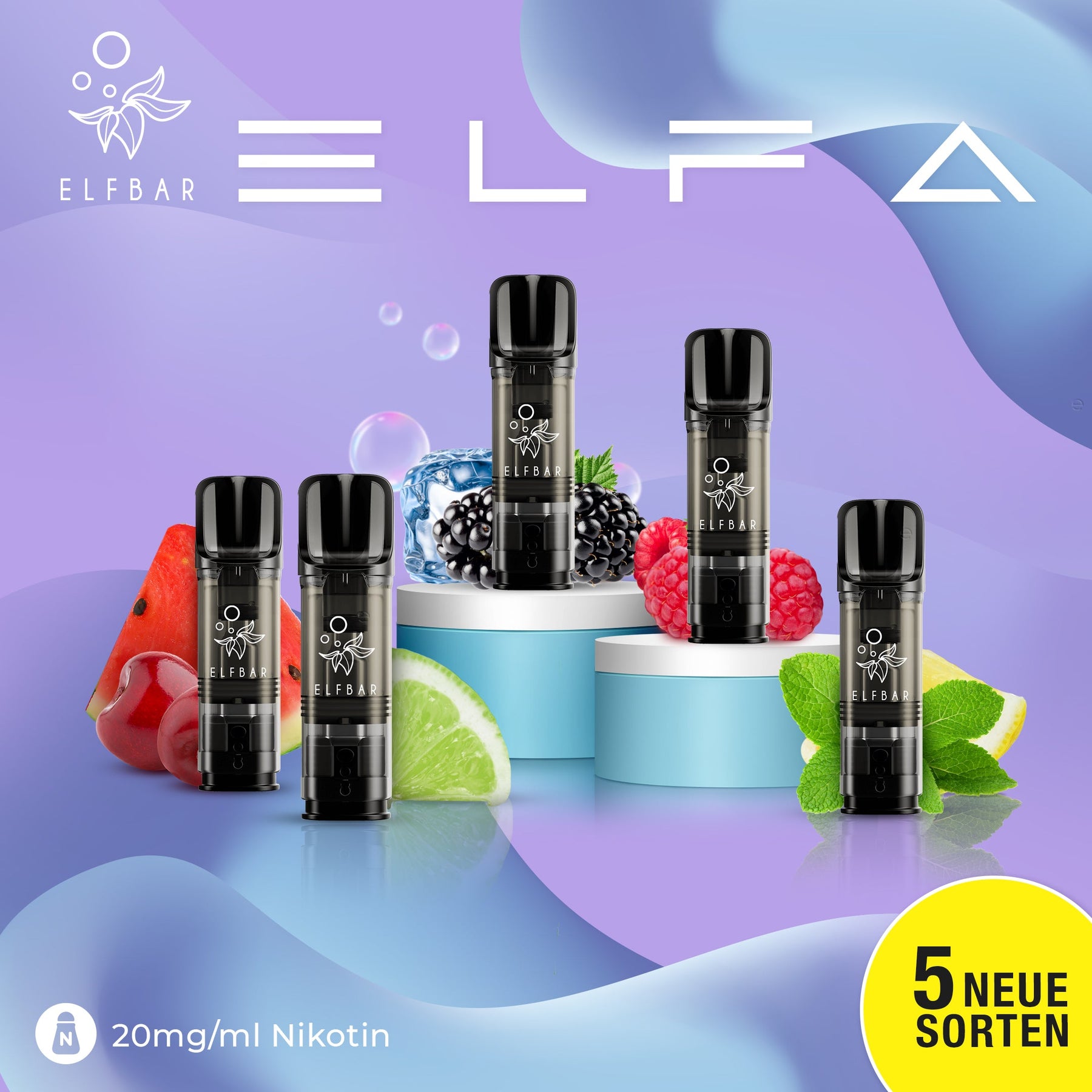 Entdecke unendlichen Dampfgenuss mit dem ELFBAR ELFA Prefilled Pod