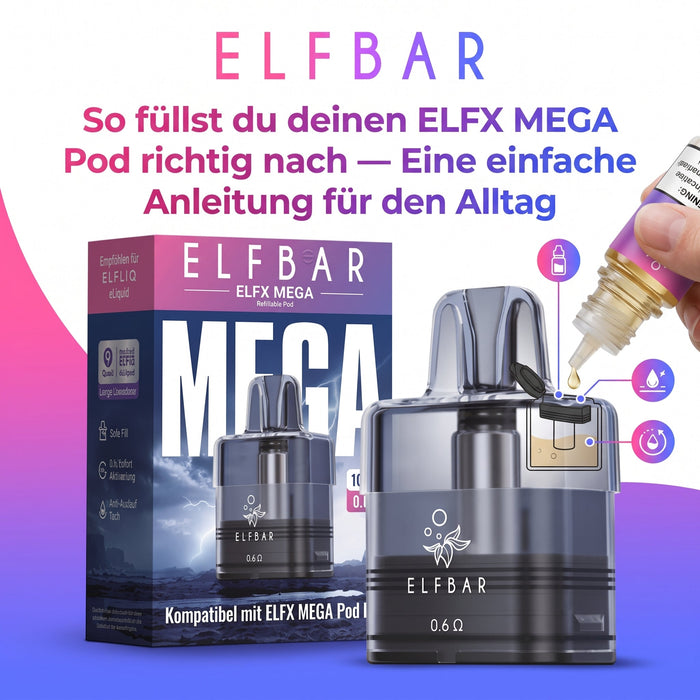 So füllst du deinen ELFX MEGA Pod richtig nach — Eine einfache Anleitung für den Alltag Img