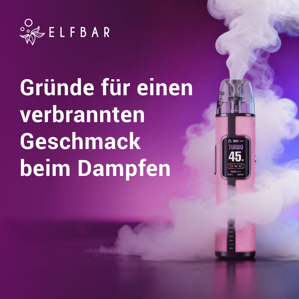 Verbrannter Geschmack beim Dampfen | Ursachen & Hilfe Verbrannter Geschmack beim Dampfen | Ursachen & Hilfe