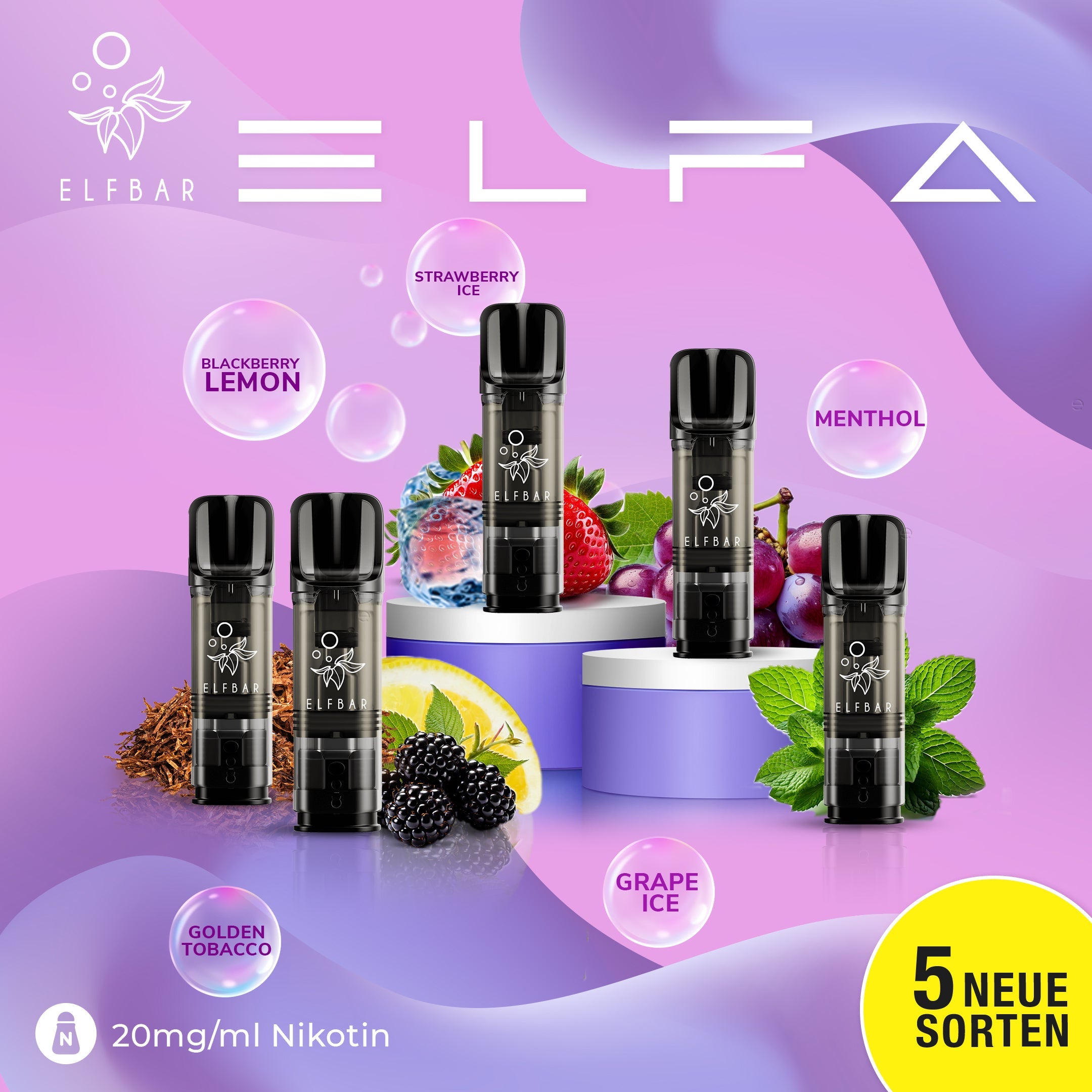 ELFA Prefilled Pods | Vorgefllt Pods mit Nikotin fr ELFA-Serie ELFA Prefilled Pods | Vorgefllt Pods mit Nikotin fr ELFA-Serie