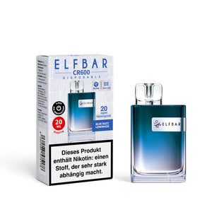 ELFBAR CR600 Blue Razz Lemonade Einweg E-Zigarette in Kristall-Optik, mit Verpackung, 20mg Nikotin.