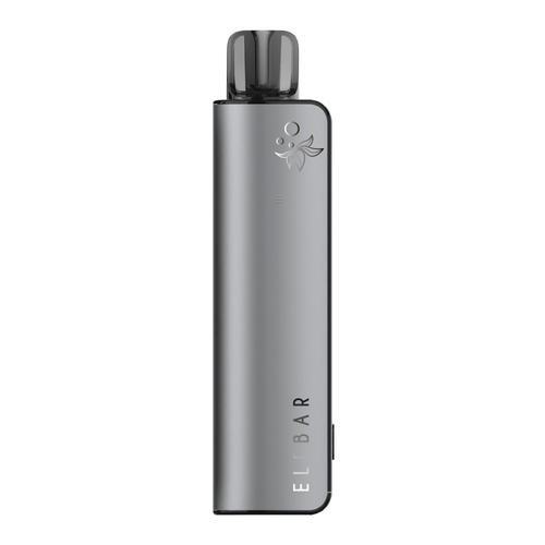 ELFA MASTER Basisgerät in Silber mit dunklem Mundstück und ELFA Logo. Kompakter Akkuträger für Vaping.