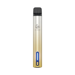 ELFA TURBO Kit Aurora Gold E-Zigarette mit beleuchtetem blauem Element und ELFA® Logo.