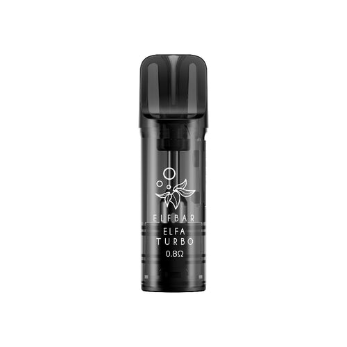 ELFA TURBO Refillable Pod 0.8 Ω von Elfbar. Transparenter Kunststoff-Leerpod mit Mesh-Coil.