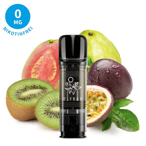 ELFA Pod Kiwi Maracuja Guave nikotinfrei 0mg mit Früchten.