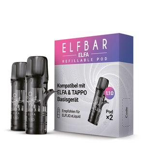 ELFA Nachfüll-Pods 1,1 Ω mit Mesh-Coil, kompatibel mit ELFA & TAPPO Basisgeräten.