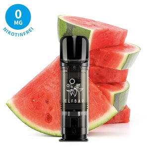 ELFA Pod Wassermelone nikotinfrei 0mg, dampfbereit mit frischen Wassermelonenstücken.