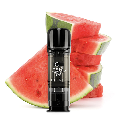 ELFA Pod Wassermelone von Elfbar mit frischen Wassermelonenstücken.