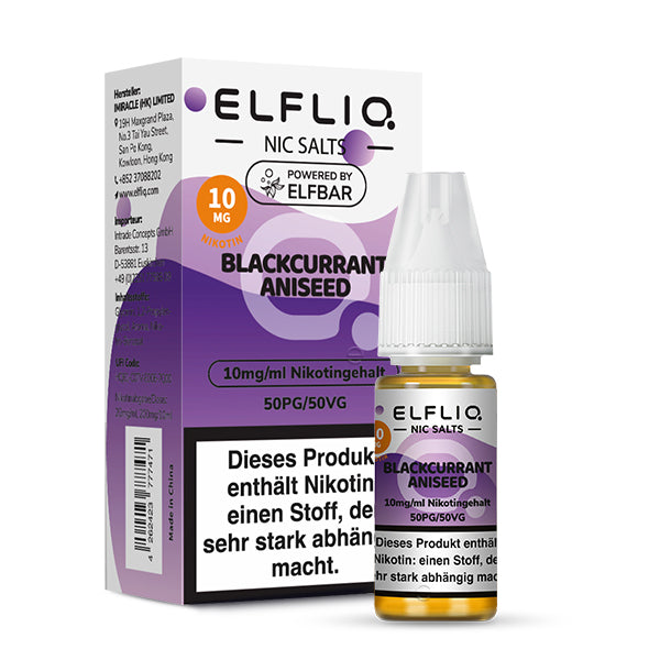 ELFLIQ Blackcurrant Aniseed Nikotinsalz Liquid