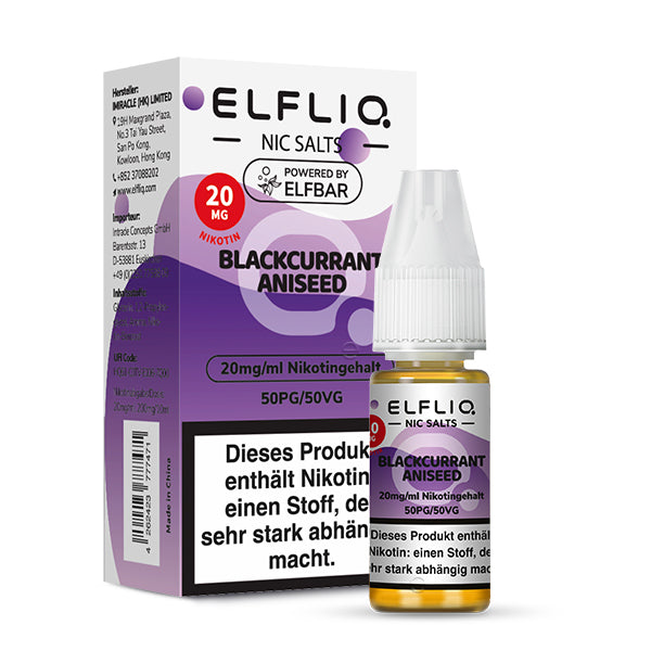 ELFLIQ Blackcurrant Aniseed Nikotinsalz Liquid