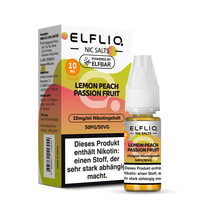 ELFLIQ Lemon Peach Passion Fruit Nikotinsalz Liquid
