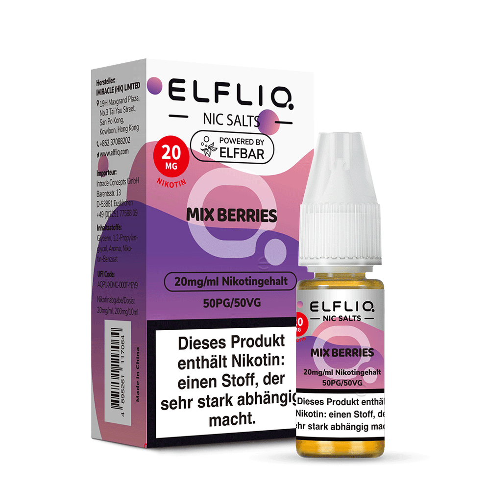 ELFLIQ Beeren-Mix Nikotinsalz Liquid | 10ml, 10 & 20mg/ml