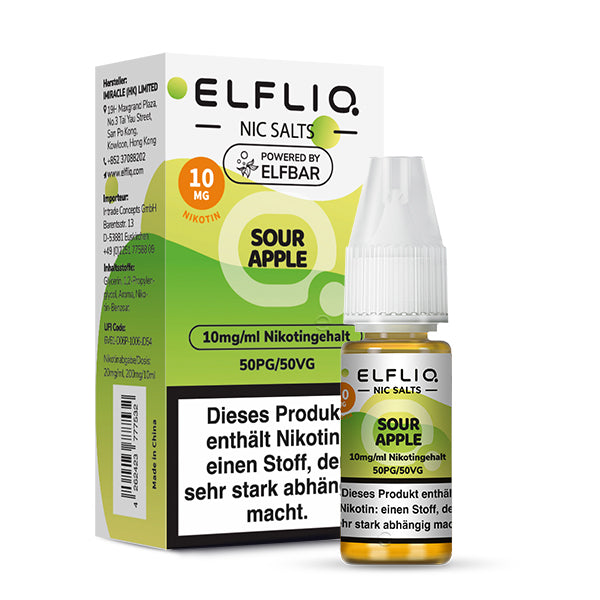 ELFLIQ Sour Apple Nikotinsalz Liquid