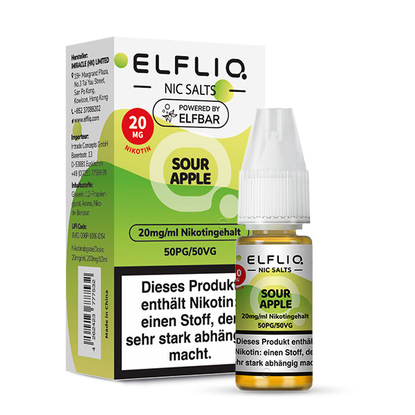 ELFLIQ Sour Apple Nikotinsalz Liquid