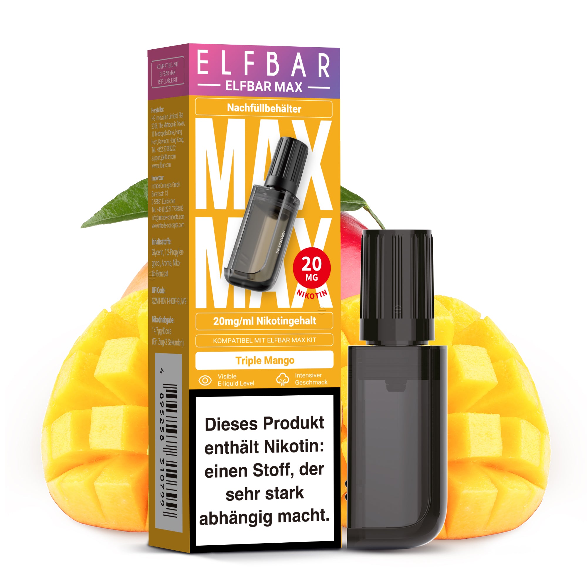 ELFBAR MAX Refill Container | Pre-filled Vape Pod | ELFBAR ELFBAR MAX Refill Container | Pre-filled Vape Pod | ELFBAR