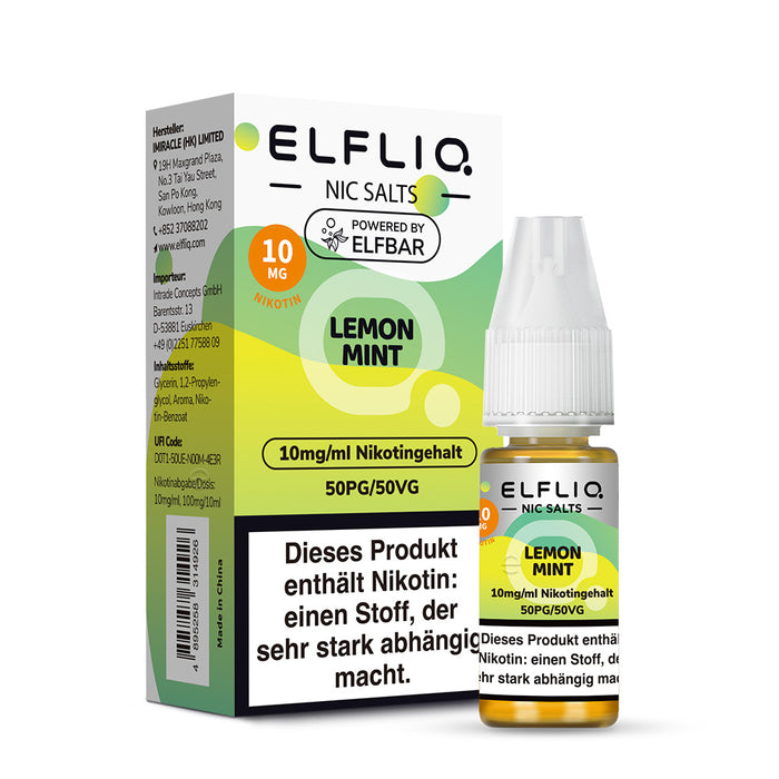 ELFLIQ Lemon Mint Nikotinsalz Liquid Img