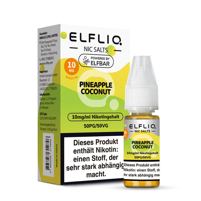 Pineapple Coconut Nicotine Salt Liquid | 10ml | 10/20mg Pineapple Coconut Nicotine Salt Liquid | 10ml | 10/20mg